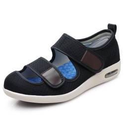 FFMA Damen-Schuhe für Diabetiker, atmungsaktive leichte Luftpolster-Sneaker aus Mesh mit verstellbarem Verschluss, leicht an- und auszuziehende Sneakers von FFMA