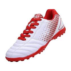 FGUUTYM Kinder-Fußballschuhe, Lauftrainingsschuhe für Schüler und Sportler im von 7 bis 15 Jahren Damen Dunkelblau (Red, 33 Big Kids) von FGUUTYM