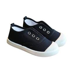 FGUUTYM Kinder-Segeltuchschuhe, atmungsaktive - und Mädchenschuhe, Indoor-Kinderschuhe, Kleinkindschuhe Kinderschuhe 35 (Black, 27.5 Little Child) von FGUUTYM