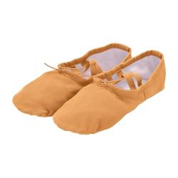 FGUUTYM Kinder-Tanzschuhe, Damen-Übungsschuhe mit weicher Sohle, für Erwachsene, Ethno-Ballettschuhe, Yoga-Schuhe Mädchen Sneaker 29 (Gold, 31 Little Child) von FGUUTYM