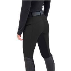 Reitleggings Damen Mädchen Reithose Mit Handytasche Turnierreithose Kniebesatzreithose Elastische Jodhpurhose Reit-Tights Für Reitschule Reitsport Radfahren Reiterhosen Vollbesatzreithose S-Xxl von FGUUTYM