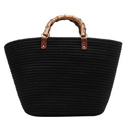 FGVHJOJXA Damen Strandtasche Urlaub Handtasche und Urlaub Hut Anzug Weave Stroh Sommer Casual Tote(C) von FGVHJOJXA