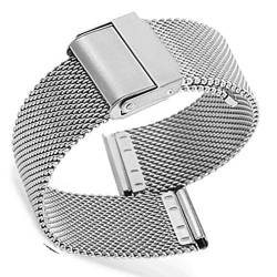 FGVHJOJXA Ersetzen Sie das Uhrenarmband. Geflochtenes Edelstahlarmband. Schnellwechselarmband. Ersatzarmband. Neutrales Edelstahl-Ersatzarmband. Uhrenarmband. Verstellbar. Silber-13 mm(Silver,17mm) von FGVHJOJXA