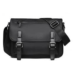 FGVHJOJXA Männer Tasche Oxford Casual Messenger Bag Sommer Mann Umhängetasche Männliche Crossbody Taschen for Männer Blau(Black) von FGVHJOJXA