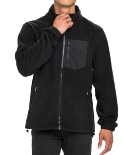 FILA Herren Paxton Fleece Jacke, Black, M von FILA