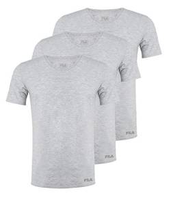 FILA Herren T-Shirt kurzarm Rundhalsshirt Unterwäsche Undershirt R-Neck 1er Pack, Größe:M, Artikel:-400 grey von FILA