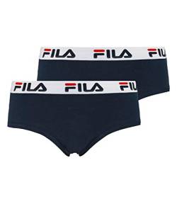 Fila, Damen Urban Hipster, Culotte, 2er Pack, Cotton Stretch, Navy, S von FILA