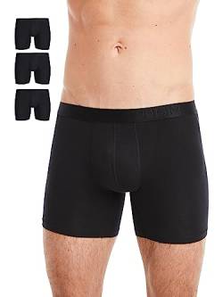 FINN Herren Boxershorts 3er-Pack Atmungsaktive Männer Unterhosen aus Micro-Modal Schwarz XXL von FINN