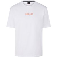 FIRE+ICE Unisex T-Shirt Mick - Weiß/Orange - M von FIRE+ICE