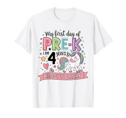 Mein erster Tag vor K Ich bin 4 Jahre alt, Kinder, Junge, Mädchen, Student T-Shirt von FIrst day back to school Pre-k kindergarten