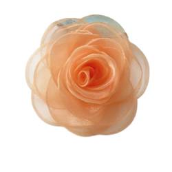 FJISD 2/4 STK 8 * 10 CM Rot Gelb Silber Satin Blume Brosche Anstecknadel Blume Corsage Satin Rose Blume/Rose Brosche Anstecknadel von FJISD