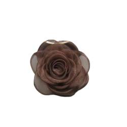 FJISD 2/4 STK 8 * 10 CM Rot Gelb Silber Satin Blume Brosche Anstecknadel Blume Corsage Satin Rose Blume/Rose Brosche Anstecknadel von FJISD