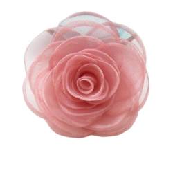 FJISD 2/4 STK 8 * 10 CM Rot Gelb Silber Satin Blume Brosche Anstecknadel Blume Corsage Satin Rose Blume/Rose Brosche Anstecknadel von FJISD