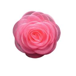 FJISD 2/4 STK 8 * 10 CM Rot Gelb Silber Satin Blume Brosche Anstecknadel Blume Corsage Satin Rose Blume/Rose Brosche Anstecknadel von FJISD