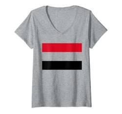 Damen Flagge Jemens T-Shirt mit V-Ausschnitt von FLAGS