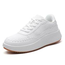 Damen Chunky Plateausneaker | Orthopädische Schuhe mit Fußgewölbestütze | Atmungsaktive Strickoberfläche | Modische Freizeitschuhe mit Rutschfester Gummisohle | Perfekt für Reisen, Shopping, Partys von FLIOZY