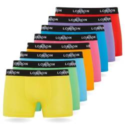 FM London Herren (4/8er-pack) Boxershorts Hipsters, Neonfarben Sortiert (8er-Pack), XXXXL von FM London