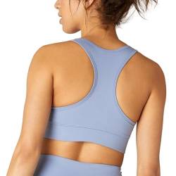 FM London Racerback Sport-BH für Damen , Nahtloser, stoßdämpfender Sport-BH für Fitness und Yoga , Gepolsterter Sport-BH, der fest aber sanft auf der Haut sitzt , Atmungsaktiver, stoßfester Sport-BH von FM London