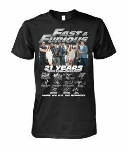 Limited Fast andd Furious 21 Signature Logo T-Shirt S-3XL BlackX-Large von FMCA