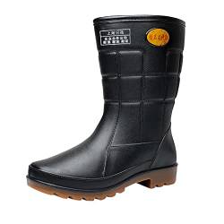 FNKDOR Gummistiefel Herren Weitschaft Halbhoche Regenstiefel von FNKDOR