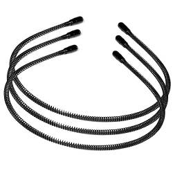 FOMIYES 3st Gewelltes Stirnband Elastischer Haarreif Aus Metall Flexibles Kammhaarband Stirnbänder Für Sportliche Damen Frühlingshaarreif Schwarz Sport-haarreifen Yoga Haarnadel Mann von FOMIYES