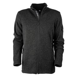 FORSBERG Jacke Strickfleece Strickjacke Outdoorjacke Freizeitjacke für Freizeit und Arbeit, Farbe:schwarz, Größe:3XL von FORSBERG