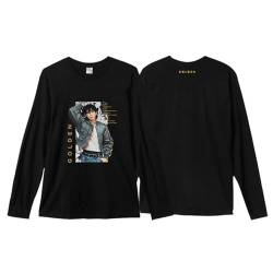 Jungkook Golden Waren Kurzarm T-Shirt für Frauen Fans B Black-3XL von FOTS