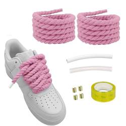 2 pcs Dicke Schnürsenkel für Air Force 1, 2m Campus Schnürsenkel Rosa [8 mm Breit ] Reißfest Schuhbänder aus Baumwoll Rope Laces für Air Force 1, Ersatz Shoelaces für Sneaker, Laufschuhe,Sportschuhe von FREECOZYER