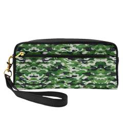 FRESQA Tragbare Mini-Make-up-Tasche mit Meeresschildkrötenmuster, vielseitig und kompakt, perfekt für Ihre wichtigen Dinge, Grün, Camouflage, Einheitsgröße von FRESQA