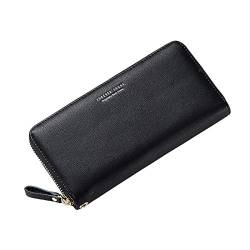 FRGMNT Handgelenk Band Frauen Lange Kupplung Brief Tasche Große Kapazität Brief Weibliche Geldbörse Dame Geldbörsen Handy Tasche Karten Halter Tasche Schwarz von FRGMNT