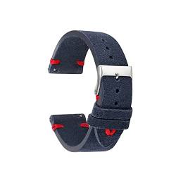 FRSWEQY Original Leder-Uhrenarmband, 18 mm, 20 mm, 22 mm, Uhrenarmband für Damen und Herren KZSD02, 20 mm, Kunstharz, Achat von FRSWEQY