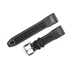 FRSWEQY Uhrband leder fit for iwc männer 20mm 21mm leder uhrband schwarz braun weiche leder uhrband gürtel(Black,20mm) von FRSWEQY