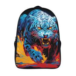 FSHAOETCO Leopard 3D Rucksack Set Kinder Kinder Große Buchtaschen Kinder Schulranzen Zurück Zur Schule Geschenke Schultasche 40x28x16cm von FSHAOETCO