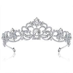 Kronen für Frauen Crystal Crowns Tiaras Haar-Zubehör-Hochzeits-Prom-Geburtstagstiaras für Geburtstagsball von FSJMTQTS