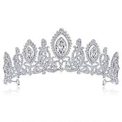 Kronen für Frauen Kristallkronen Tiaras Hochzeitsabrom-Geburtstags-Tiaras für Geburtstagsball von FSJMTQTS