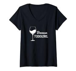 Damen Lustiges Outfit für Mütter oder Jungen T-Shirt mit V-Ausschnitt von FUNNY IDEAS FOR NEW PARENTS MOM DAD MAMA DADDY