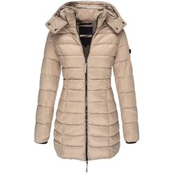 Daunenmantel Damen Mit Kapuze Winterjacke Damen Warm Gefüttert Steppjacke Damen Outdoor Wintermantel Damen Lang Daunenjacke Frauen Zipper Mantel Damen Winter Puffer Skijacke Dicke Steppmantel von FUPODD