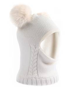 FURTALK Kleinkind Baby SchalMütze warm gefüttert Kinder Strickmütze Pom Pom Wintermütze für Jungen und Mädchen von FURTALK