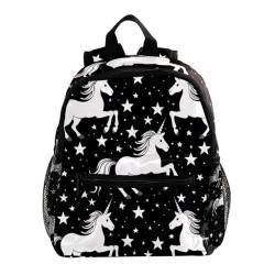 FVQL Kindergarten-Rucksack, Einhorn mit Sternenmuster, Farbe: 654, 10x4x12in/25.4x10x30cm von FVQL