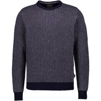 Fynch-Hatton Herren Pullover blau Lammwolle Gemustert von FYNCH-HATTON