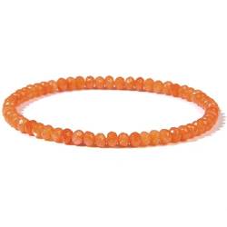 FYUCTJXM Edelstein Armband Damen, Armbänder Aus Natürlichen Edelsteinkristallperlen, Gelber Chalcedon, Modische Facetten, Edelsteinarmband, Reiki-Yoga-Armband, Glücksbringer, Stretch-Armband von FYUCTJXM