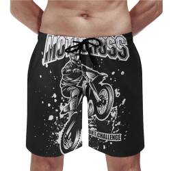 FZRTGOP Badehose Herren Motocross Swim Trunks Schnelltrocknend Badeshorts Schwimmhose Boardshorts Mit Kordelzug M von FZRTGOP