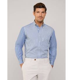 Façonnable für Herren. FM310828 Gestreiftes Twillhemd Regular Fit blau (M), Lässig, Baumwolle, Langarm von FaC§onnable