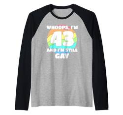 Funny Gay Pride - 43rd Birthday 43 BDay Lesbian Gay Bi Trans Raglan von Fabulous Rainbow LGBT Pride Apparel Forensic Theme