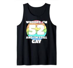 Funny Gay Pride - 52nd Birthday 52 BDay Lesbian Gay Bi Trans Tank Top von Fabulous Rainbow LGBT Pride Apparel Forensic Theme