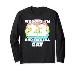 Proud Gay Pride - 23rd Birthday 23 BDay Lesbian Gay Bi Trans Langarmshirt von Fabulous Rainbow LGBT Pride Apparel Forensic Theme