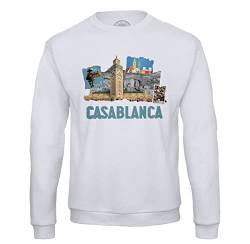 Fabulous Sweatshirt für Männer Casablanca Vintage Collage Reisen Marokko Postkarte von Fabulous