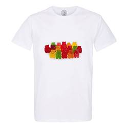 Rundhals-T-Shirt aus Bio-Baumwolle für Herren Gummibärchen Gelatine-Bonbons Kinder Bonbons von Fabulous