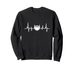 Herzschlag EKG Bart Bartbart Mann Sweatshirt von Facial Hair Beard Lover Gifts