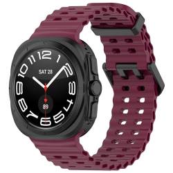 Armband Kompatibel mit Samsung Galaxy Watch Ultra 47mm, Leicht Flexibel Silikon Ersatzbänder Sport Armband für Samsung Galaxy Watch Ultra 47mm von Factorys